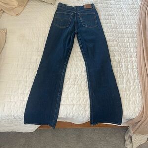 Levi’s Premium Ribcage Boot Jeans Size 27 High Rise Dark Wash